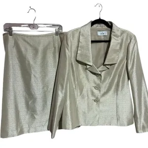 Le Suit 2 Piece 16 Blazer Jacket Skirt Suit Plus Size